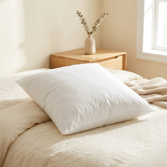 Cloudfill™ PP Cotton Square Pillow Core in a calm home setting