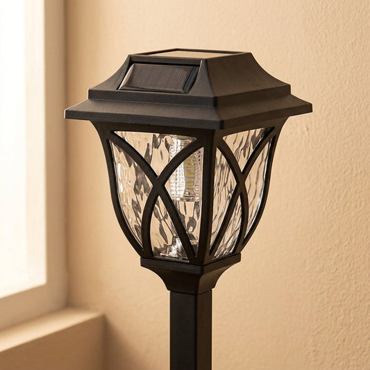 Squarebeam™ Solar Lawn Light With Square Cover, material and detail close-up