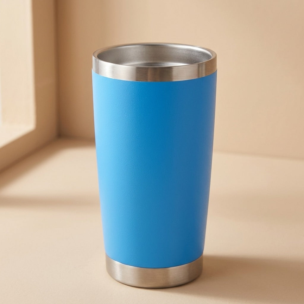 Frostwell™ 20oz 304 Stainless Steel Insulated Car Cup, material and detail close-up