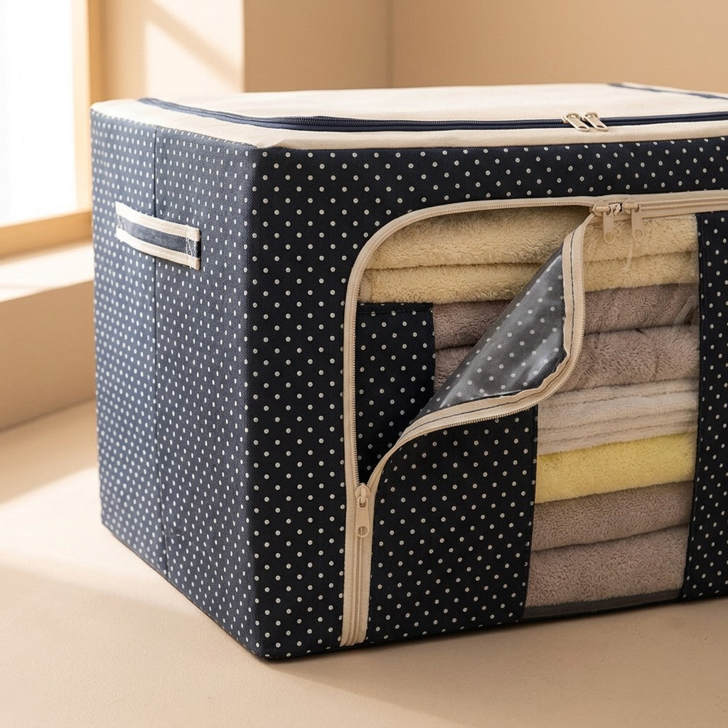 Framestow™ Foldable Clothes Storage Box in Oxford Cloth, material and detail close-up
