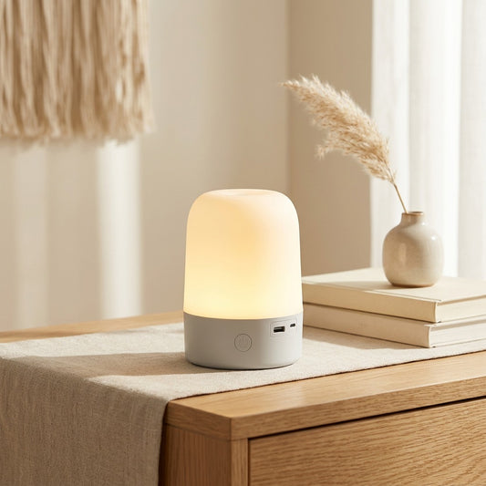 Softdusk™ Touch-Activated Night Light in a calm home setting