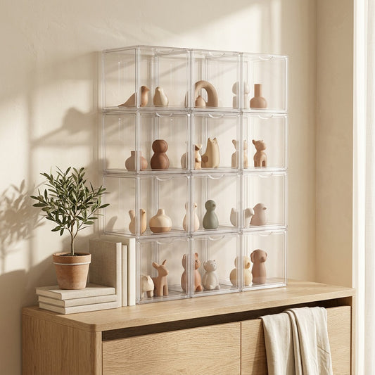 Stackpane™ Stackable Blind Box Storage Box in a calm home setting