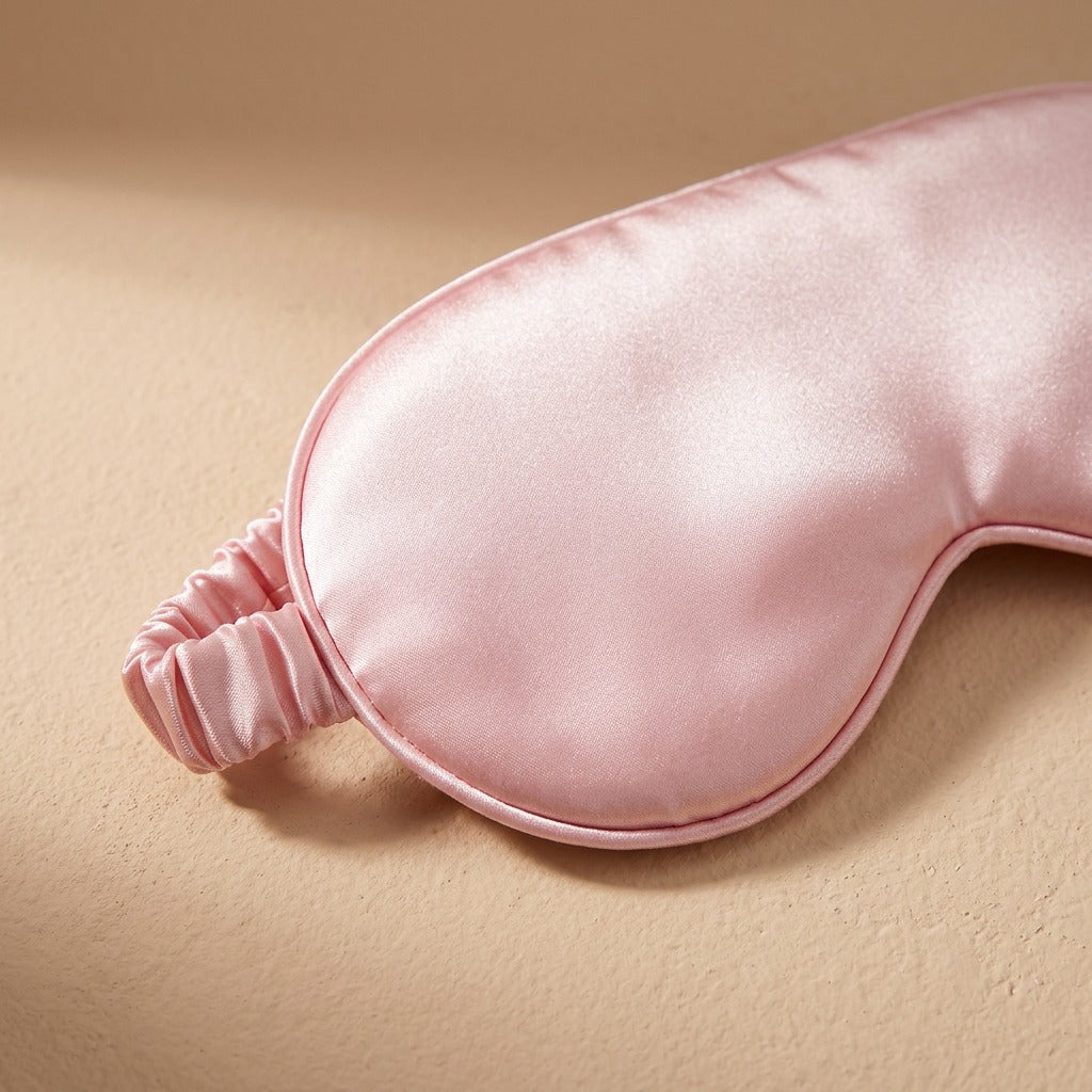 Loomrest™ Silk Eye Mask Sleep Shade, material and detail close-up