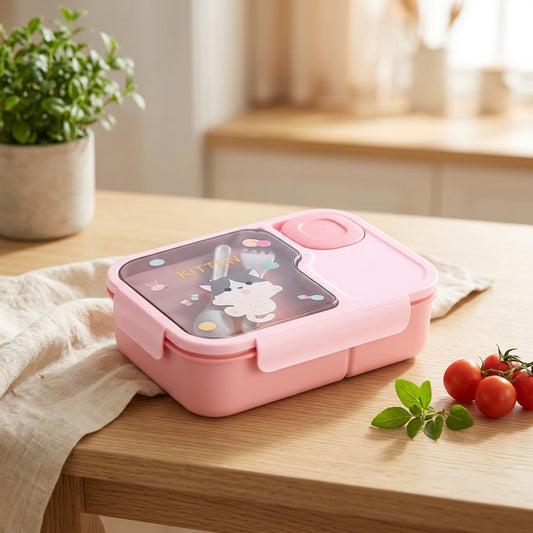 Lunchpals™ Cartoon Student Microwave Lunch Box in a calm home setting