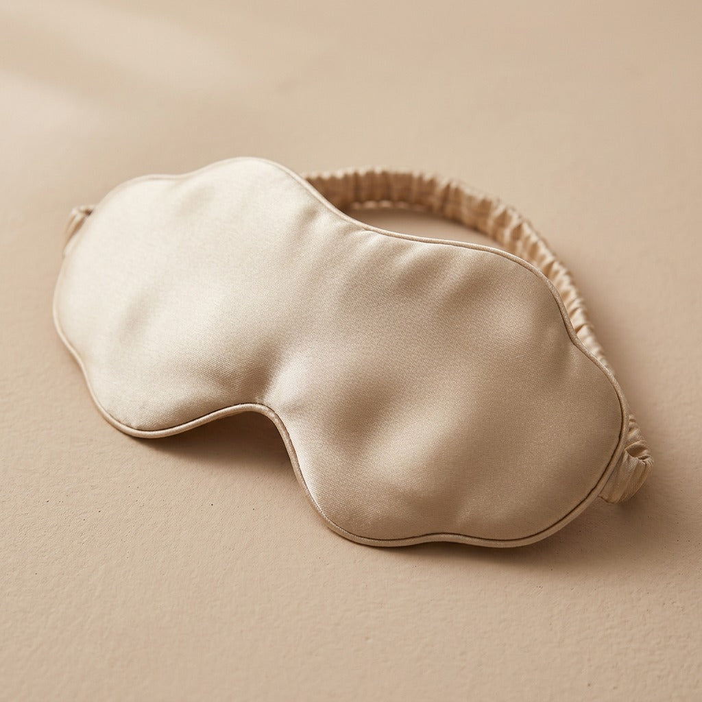 Mulberease™ Mulberry Silk Eye Mask, material and detail close-up