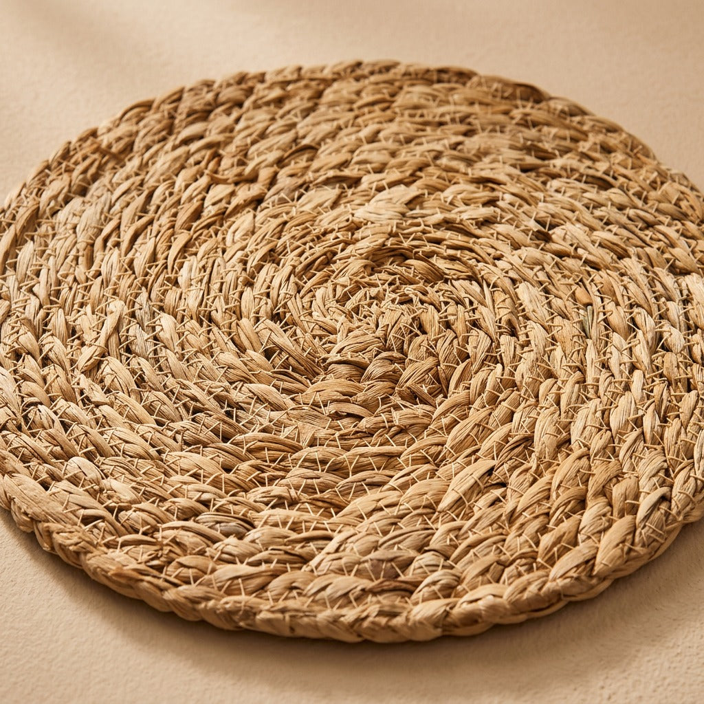 Reedweave™ Straw Heat-Resistant Placemats, material and detail close-up