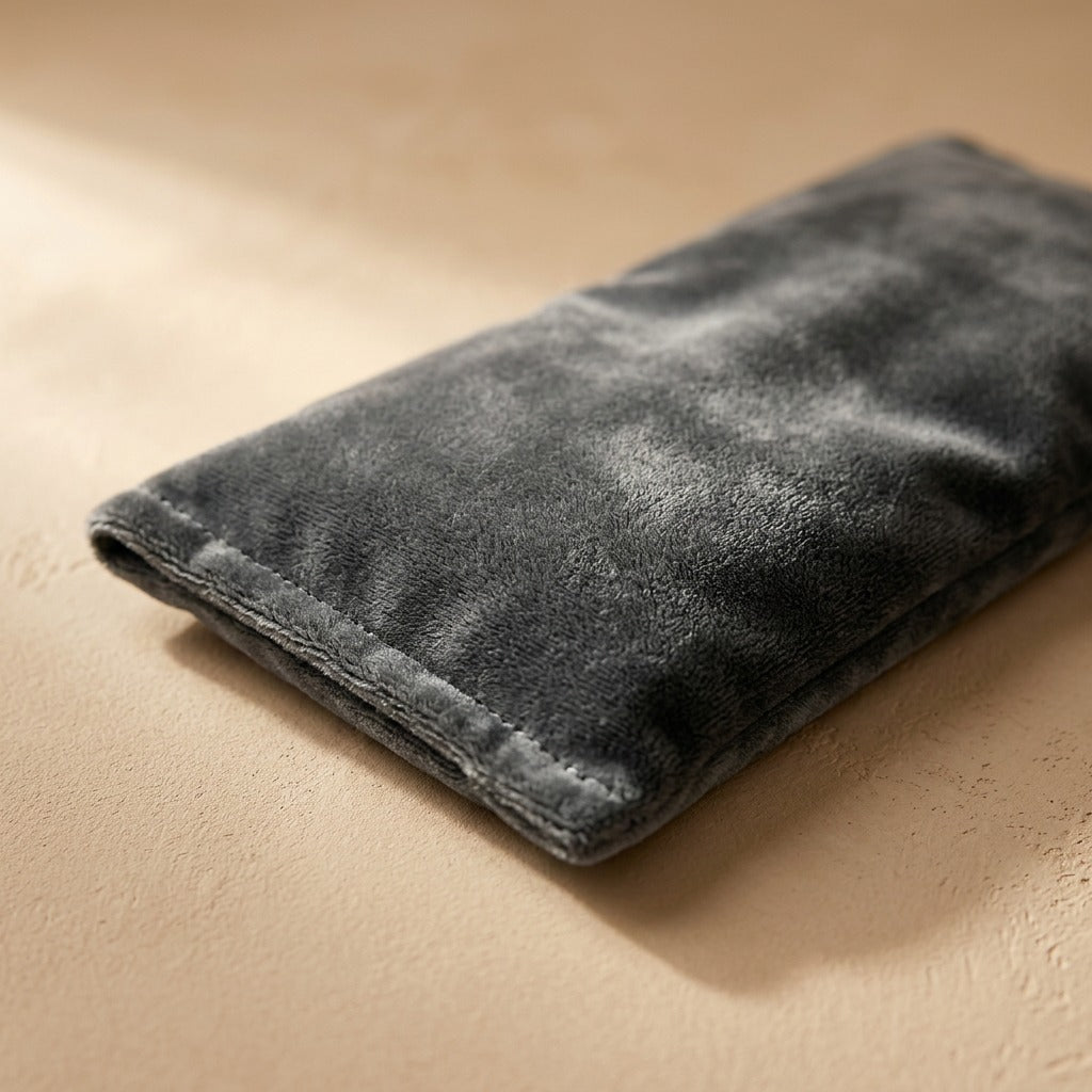 Seedveil™ Lavender Seed Eye Pillow Cover, material and detail close-up