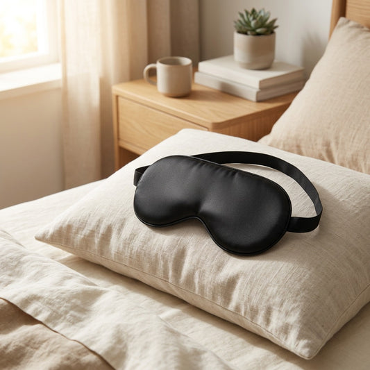 Shadenap™ Polyester Eye Mask in a calm home setting