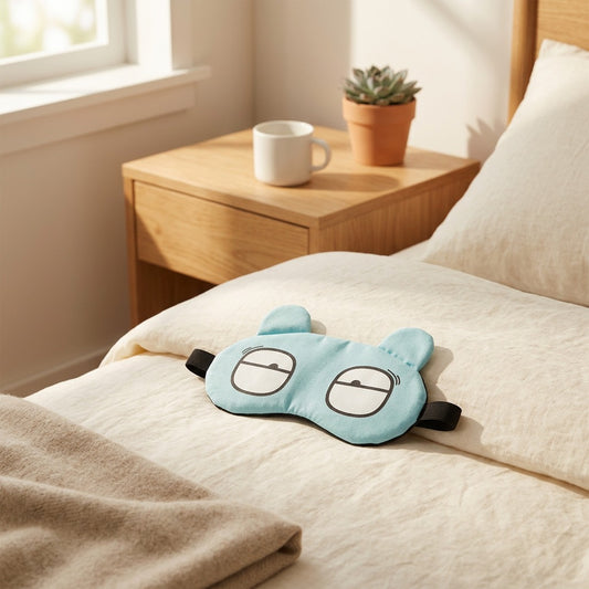 Softnap™ Cotton Eye Mask in a calm home setting