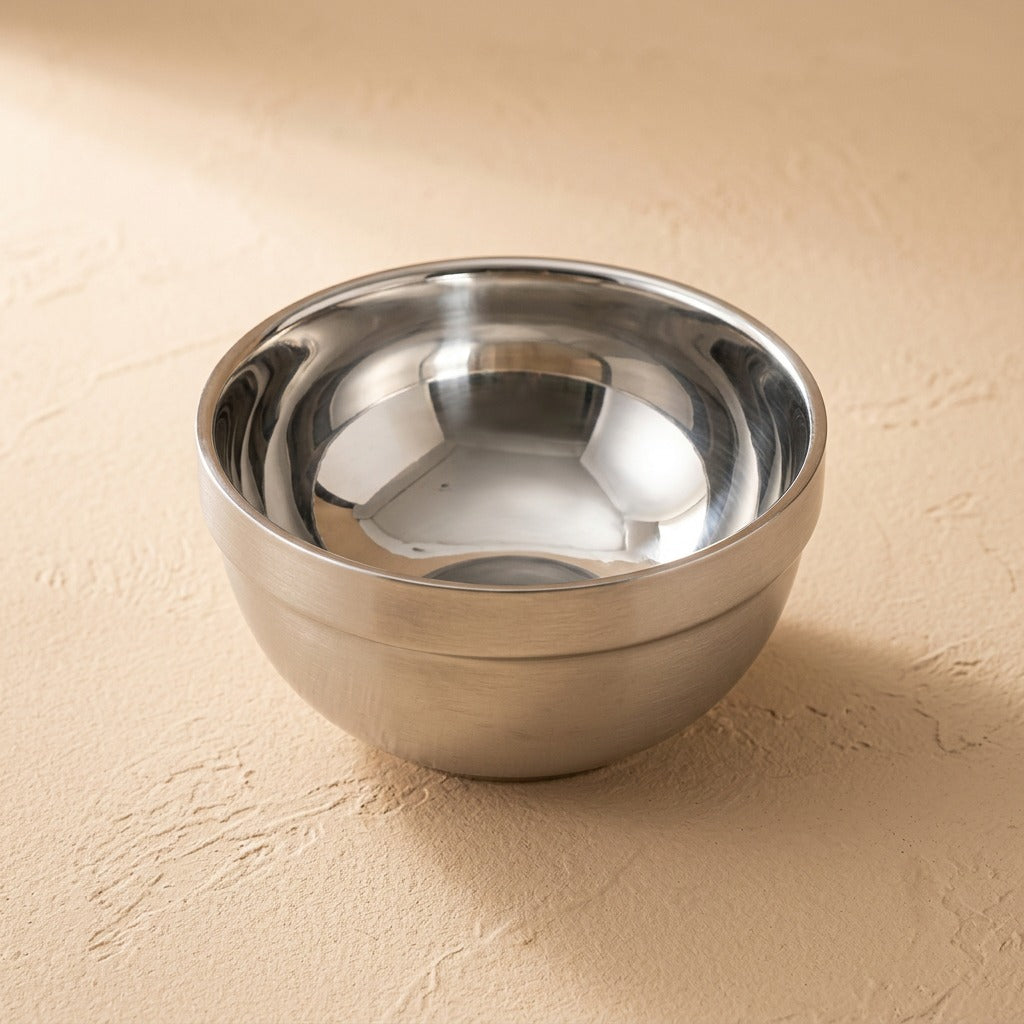 Steelo™ 304 Stainless Steel Rice Bowl, material and detail close-up