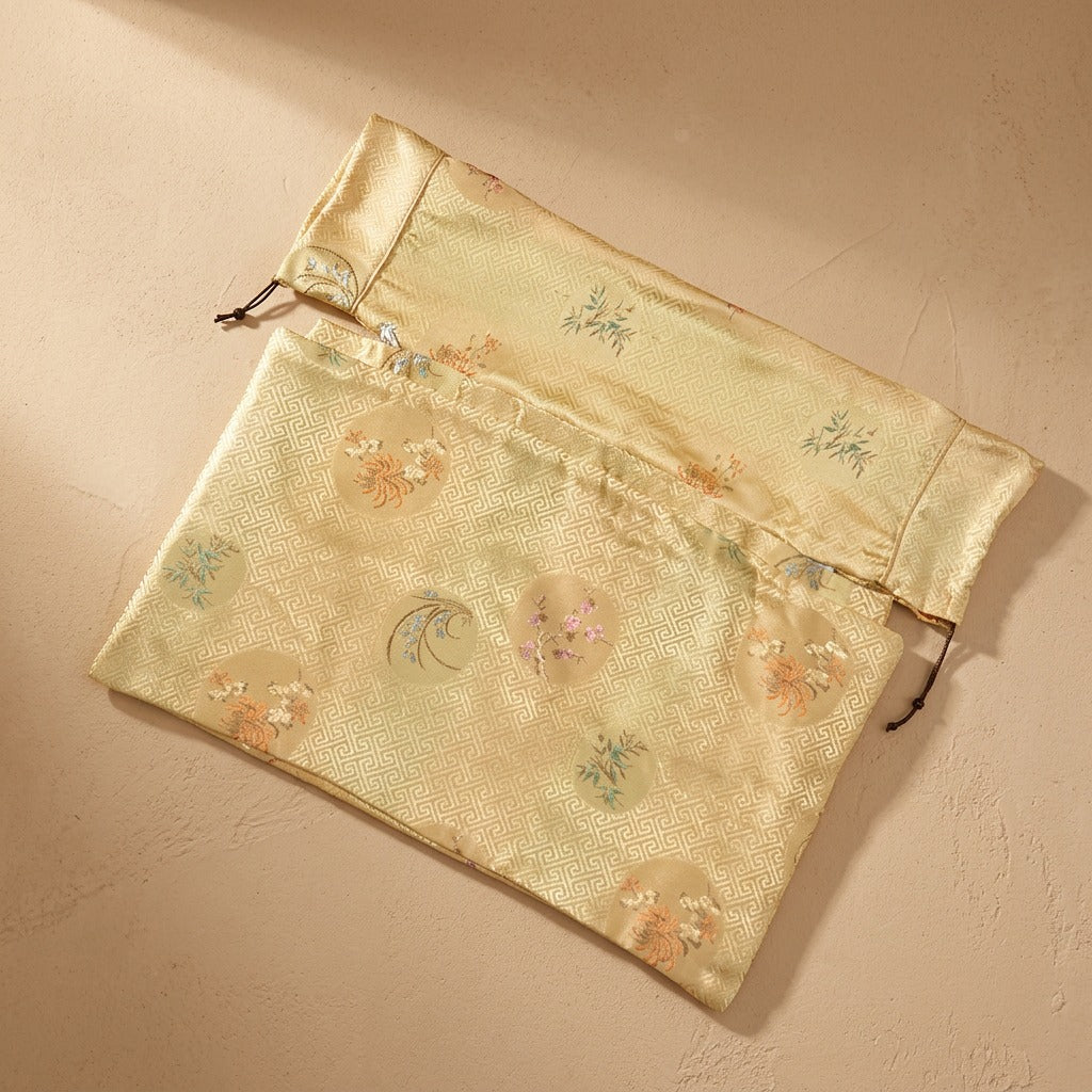 Cervicove™ Embroidered Cervical Pillow Case, material and detail close-up