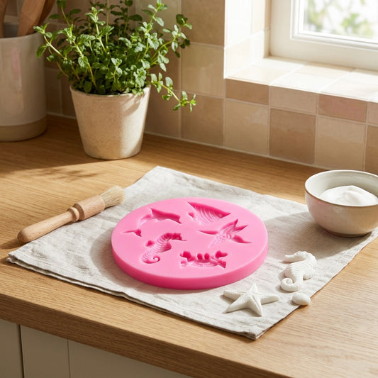 Tidemold™ Silicone Mold for Ocean Life Cake Decor in a calm home setting