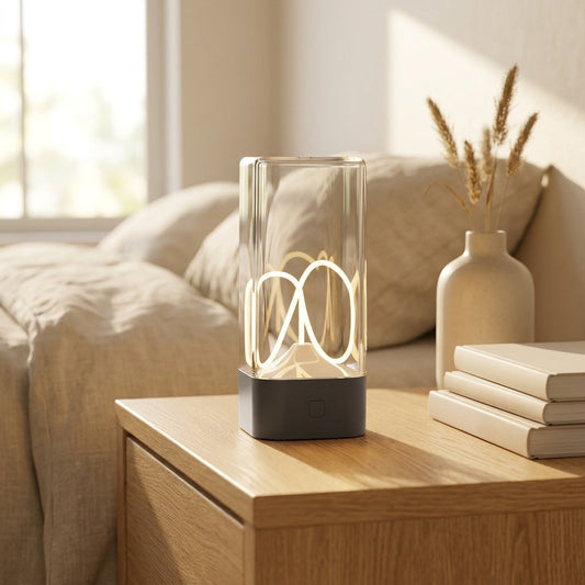 Magnetglow™ Magnetic Night Light with Touch Switch in a calm home setting