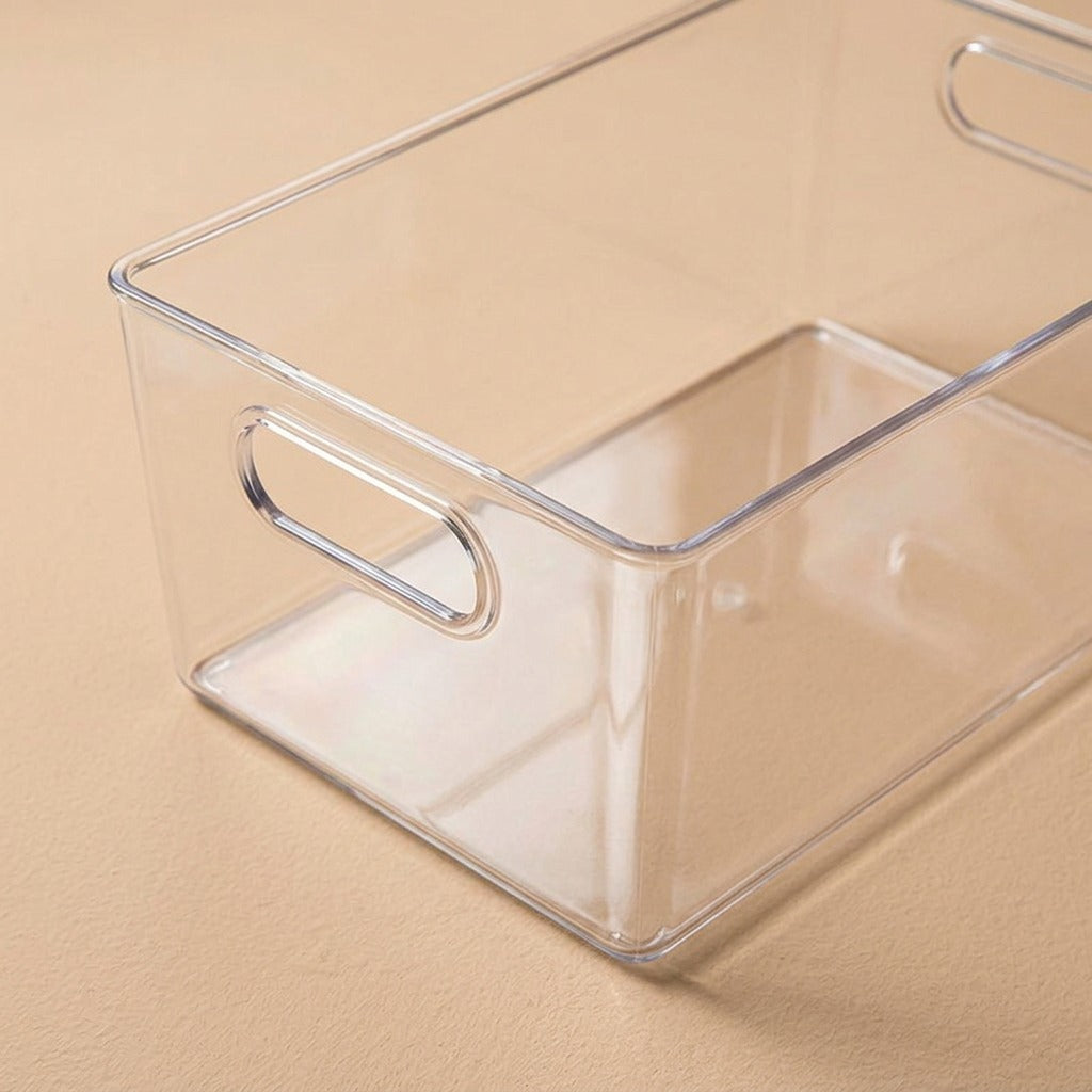 Deskclear™ Transparent Desktop Storage Box for Stationery, material and detail close-up