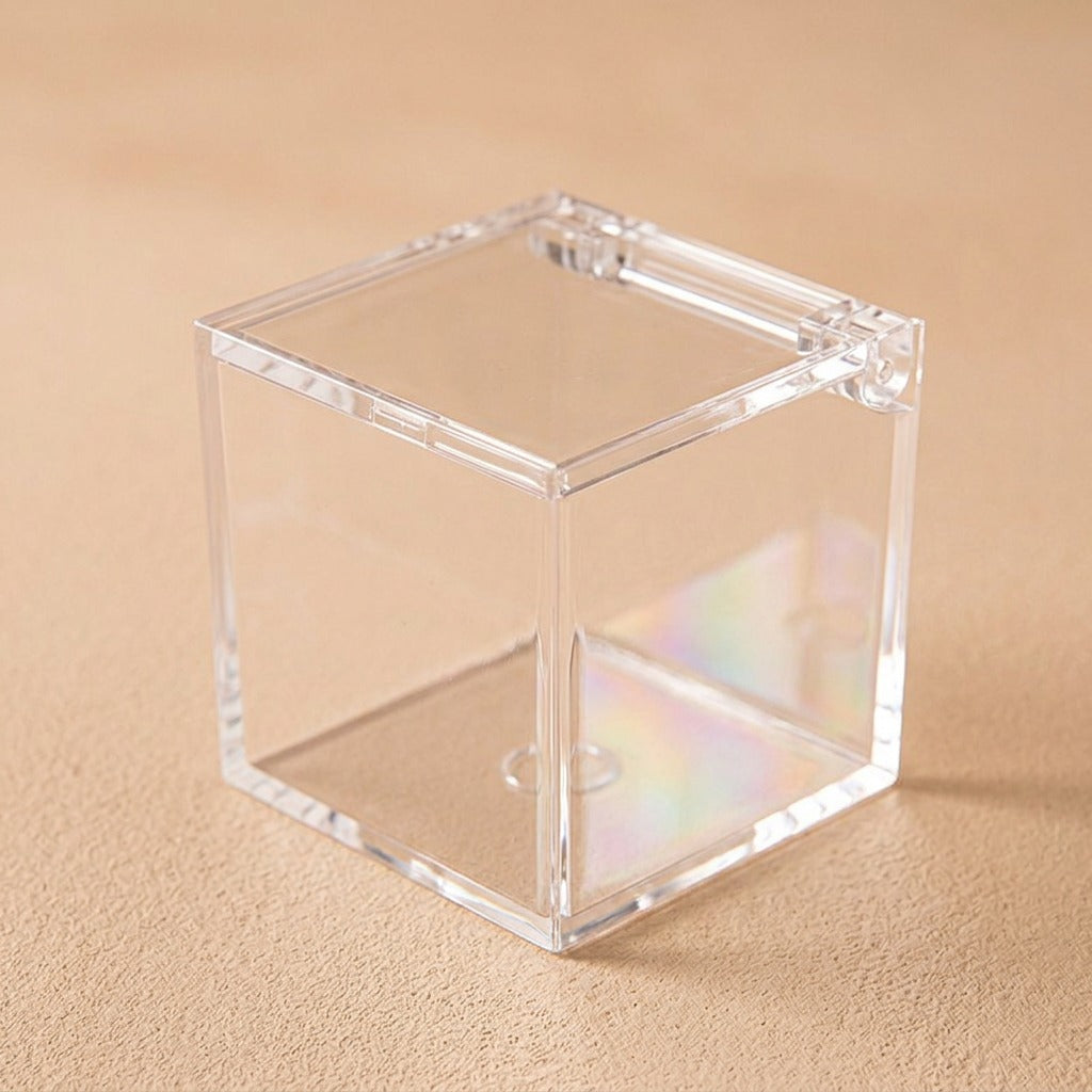 Clearcase™ Square Flip-Top Plastic Storage Box, material and detail close-up