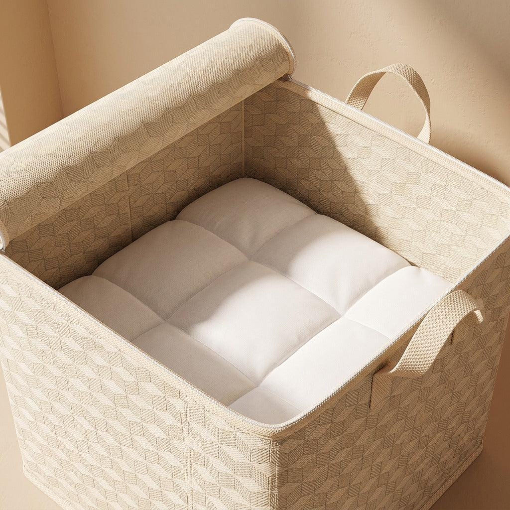 Cubeweave™ Non-Woven Fabric Cube Storage Box, material and detail close-up