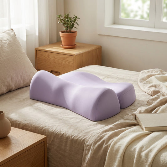 Curvello™ Memory Foam Cervical Pillow in a calm home setting