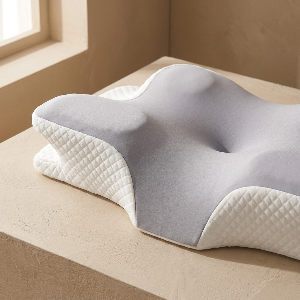 Restledge™ Memory Foam Cervical Pillow, material and detail close-up