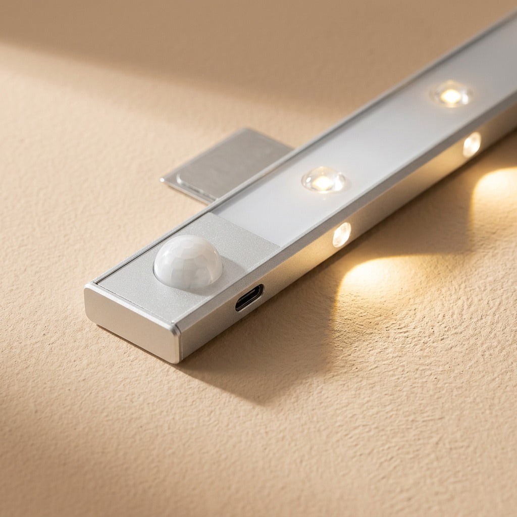 Motionlux™ Rechargeable Motion Sensor LED Light Strip, material and detail close-up