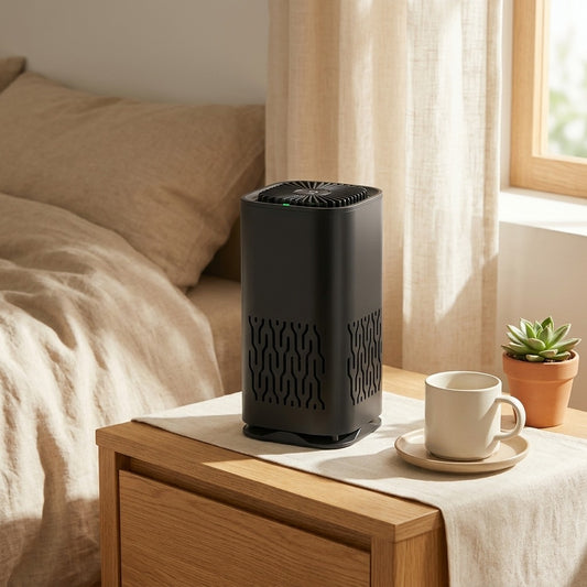 Ionwell™ Desktop Negative Ion Air Purifier in a calm home setting