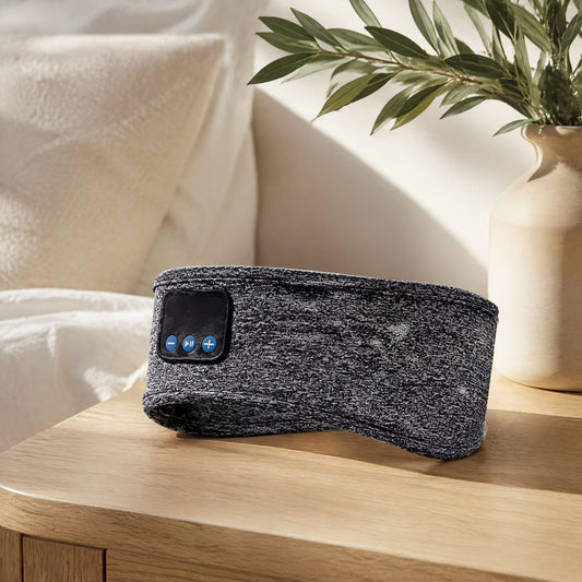 Duoband™ Sports Headband Eye Mask in a calm home setting