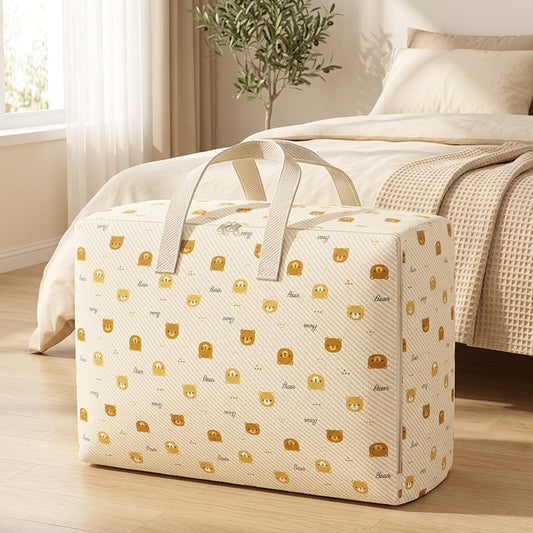 Bearstow™ Non-Woven Quilt Storage Bag in a calm home setting