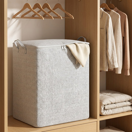 Fenshold™ Foldable Quilt Storage Bag, styled close view