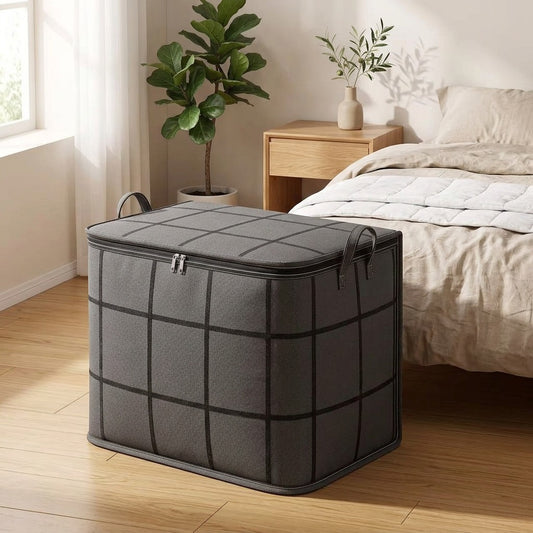 Foldwomb™ Large Window Quilt Storage Bag in a calm home setting