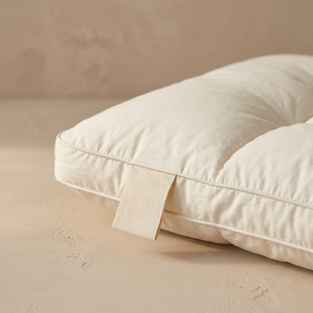 Puffcurl™ Pure Cotton Neck Pillow Core, material and detail close-up
