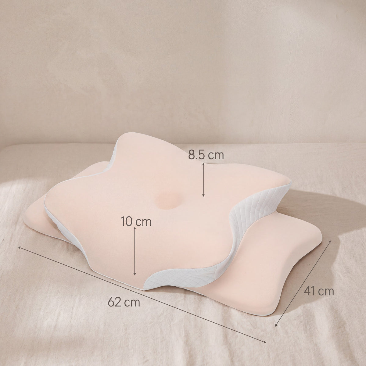 Cervaloft Memory Foam Cervical Support Pillow: size