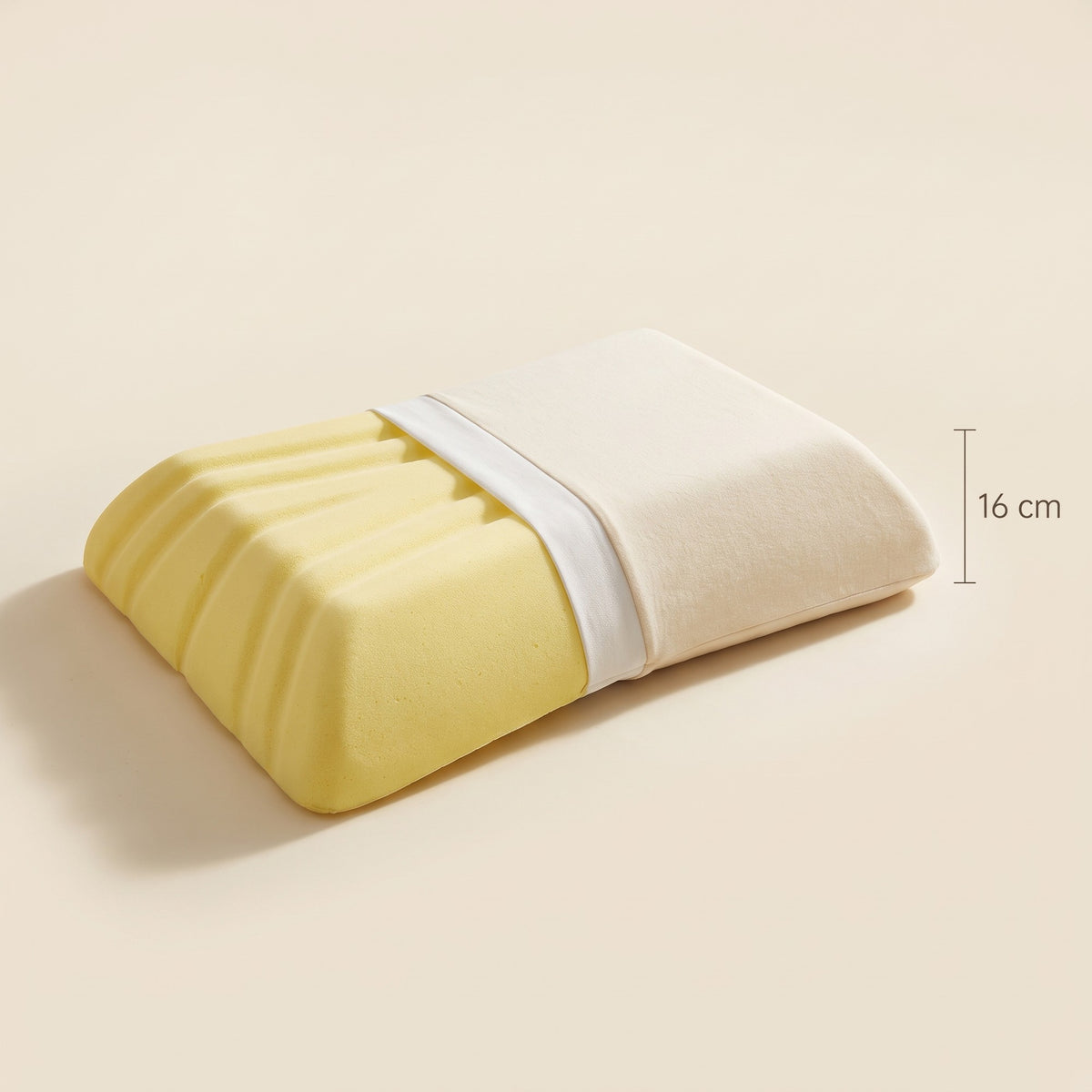 Upcradle Elevated Memory Foam Support Pillow: size