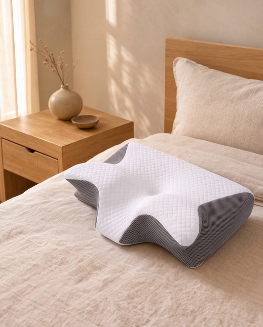 Amity Comfort Cervical Pillow in a Calm Eden lifestyle setting