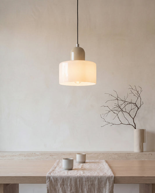Cascade Glass Pendant Light in a Calm Eden lifestyle setting