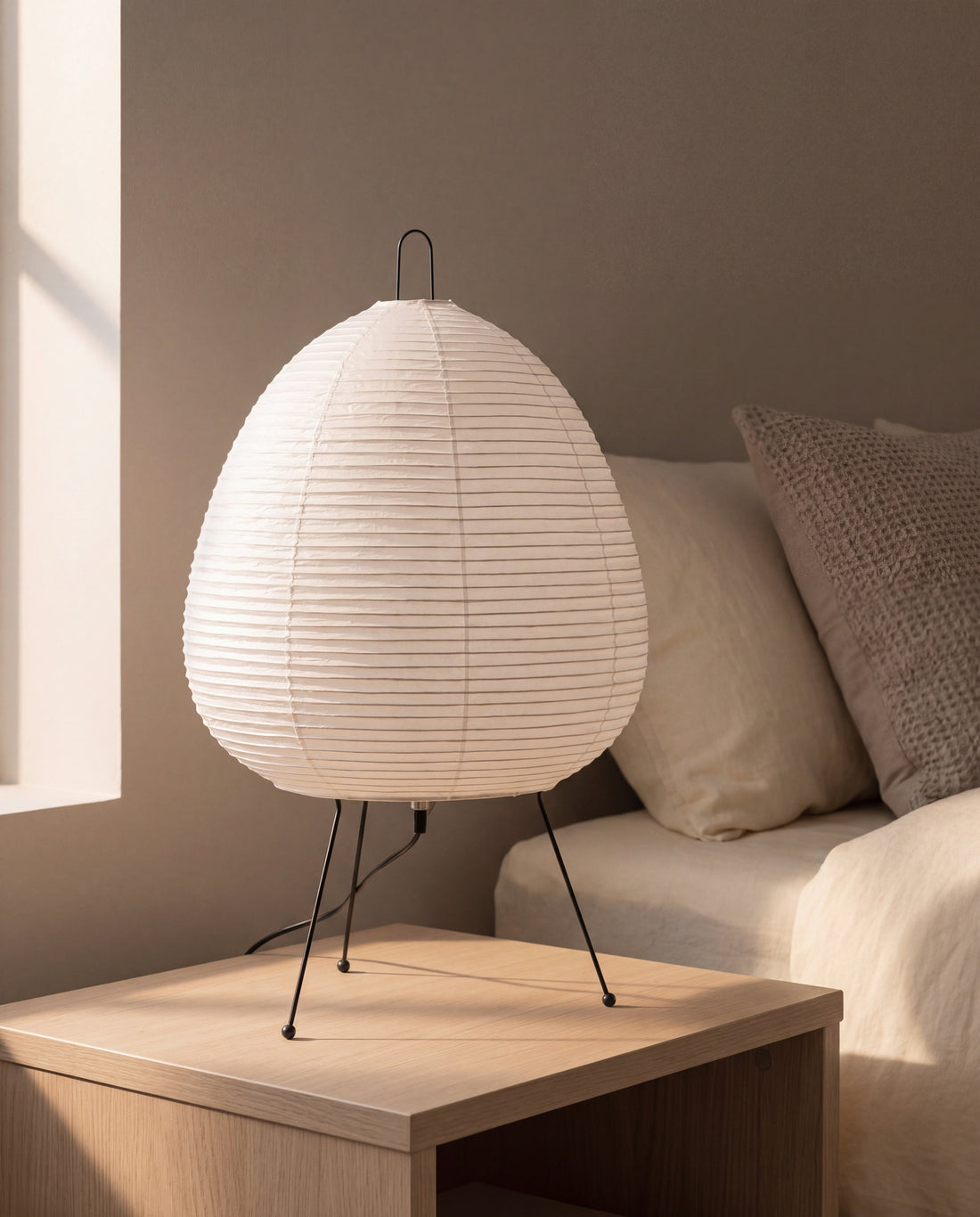Ciel Rice Paper Lantern Lamp in a Calm Eden lifestyle setting