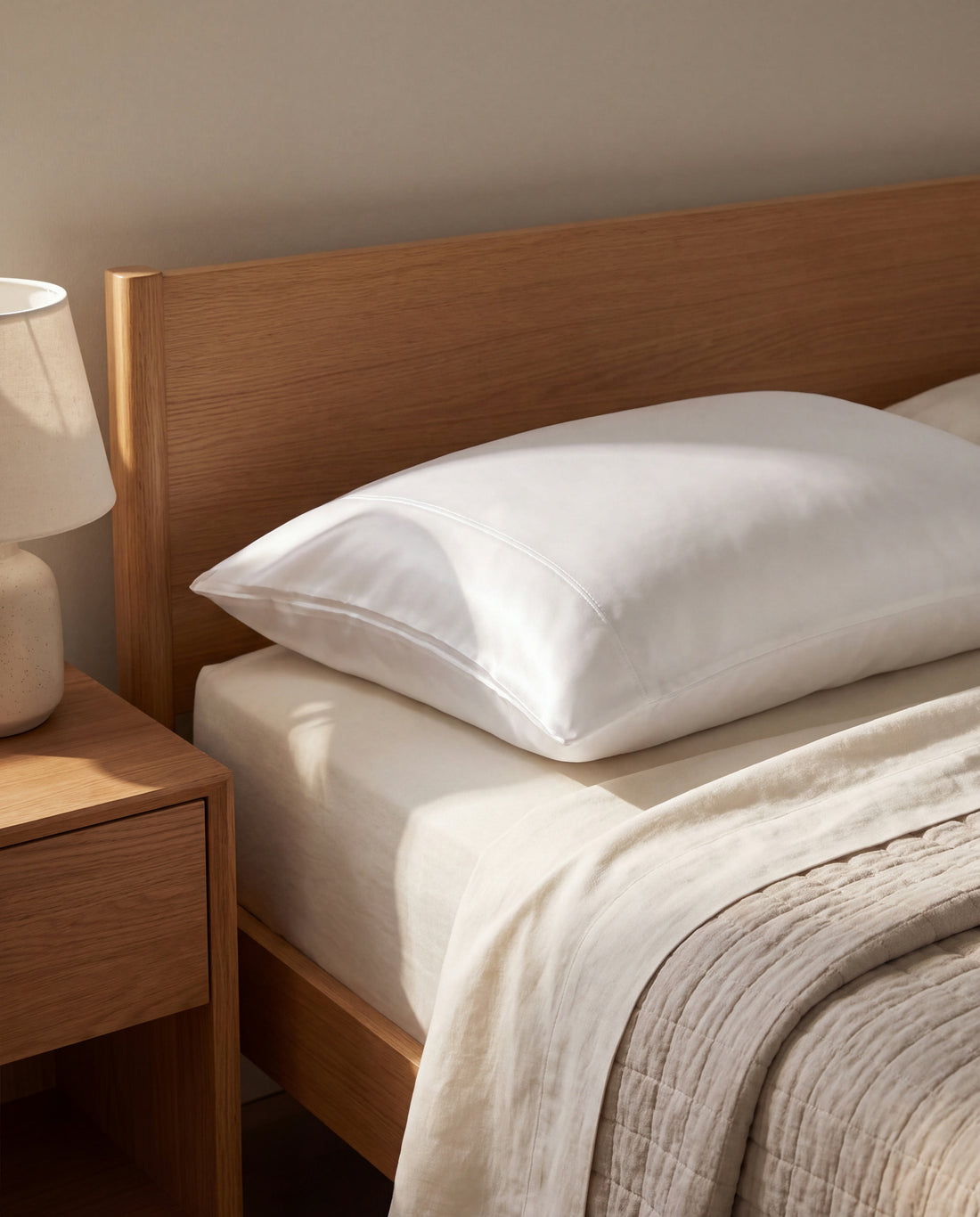 Cloud Cooling Pillowcase in a Calm Eden lifestyle setting
