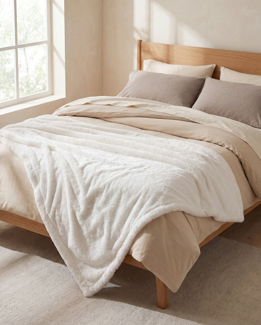 Cloud Plush Throw Blanket in a Calm Eden lifestyle setting