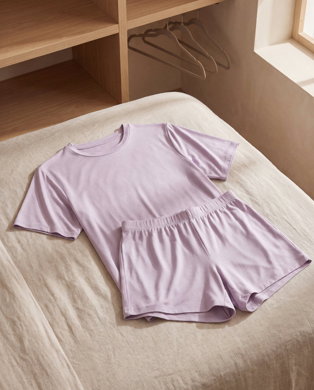 Dreamer Cooling Sleep Tee in a Calm Eden lifestyle setting