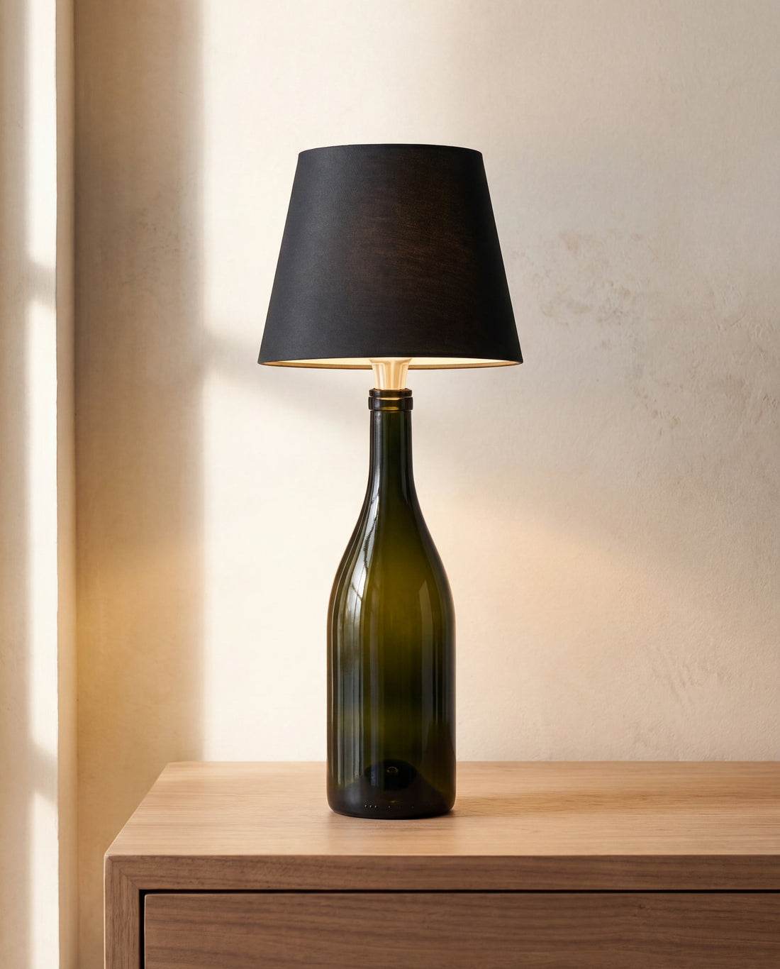 Pine Bottle Table Lamp in a Calm Eden lifestyle setting