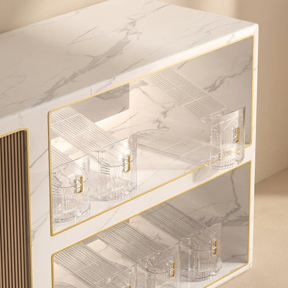 Transparent foldable double-layer shoe rack