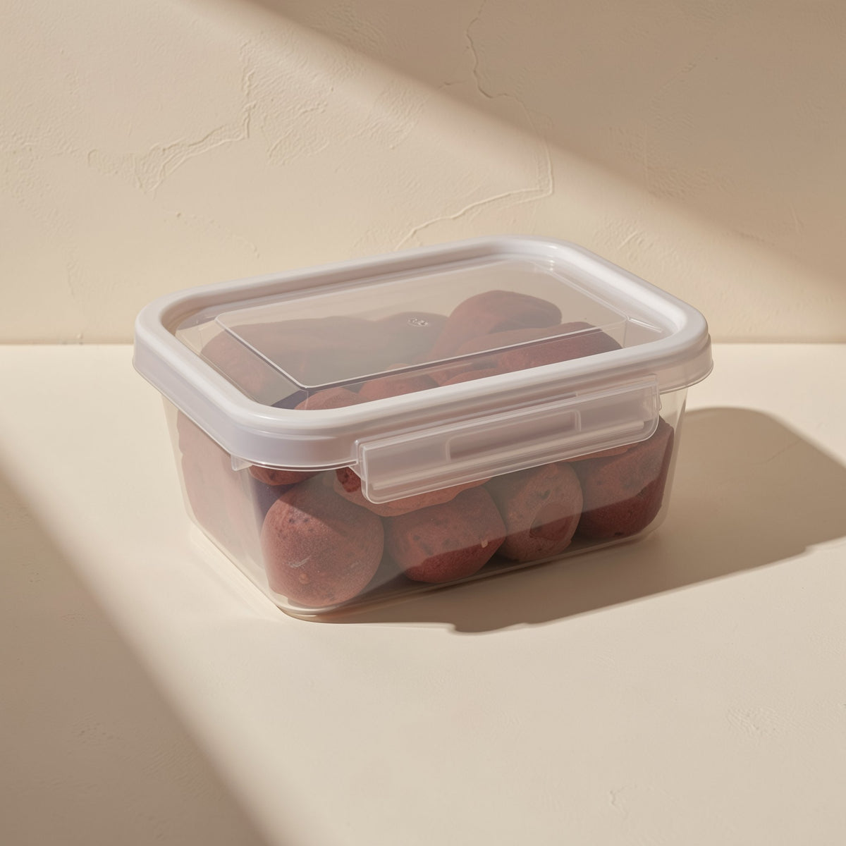 Rectangular food-grade PP refrigerator storage box with a flip-top lid - view 4