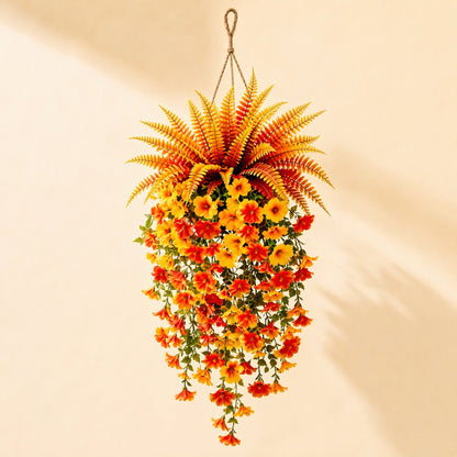 Autumn Persian grass artificial flowers arranged as bouquet-style branches - view 2