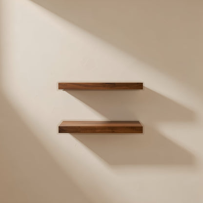 Wall-mounted density board storage shelf with integrated bracket - view 2