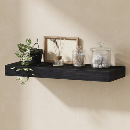 Wall-mounted density board storage shelf with integrated bracket - view 5