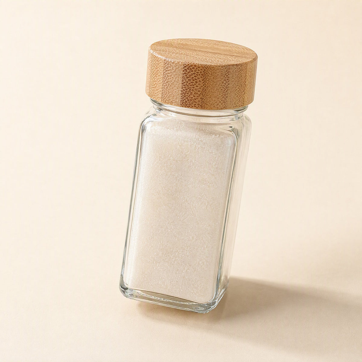 Transparent 120ml square glass seasoning shaker with lid - view 4