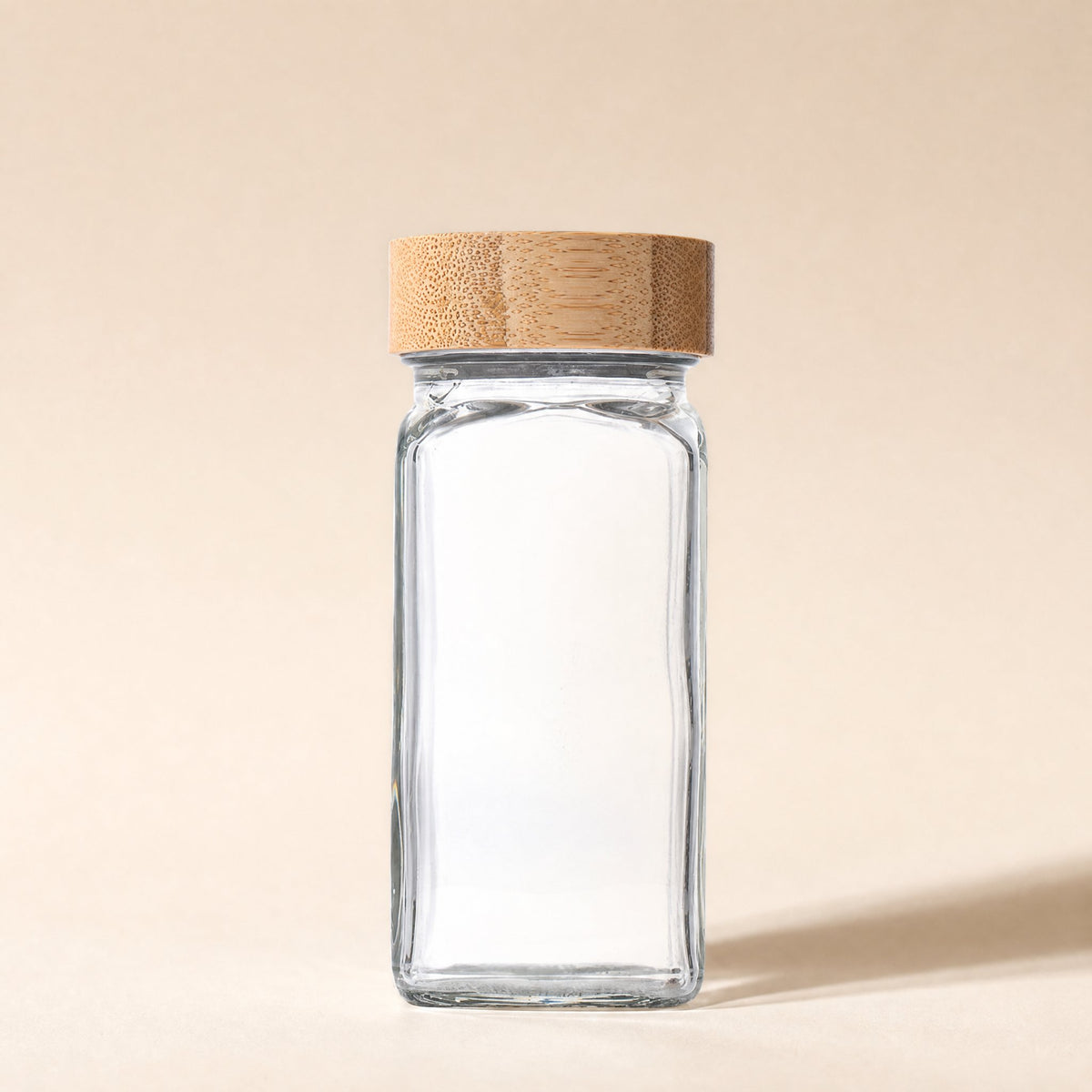 Transparent 120ml square glass seasoning shaker with lid - view 5
