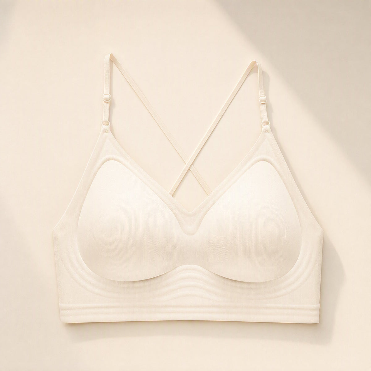 U-shaped backless bra with detachable double shoulder straps and thin molded cups - view 5