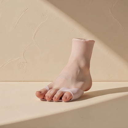 Silicone double-hole separator for overlapping toes and little-toe valgus