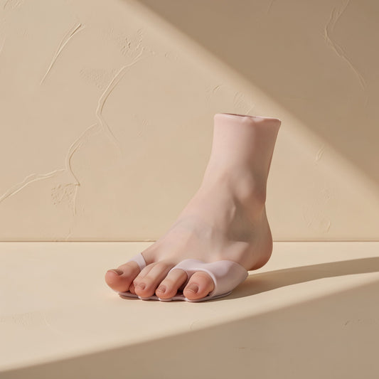 Silicone double-hole separator for overlapping toes and little-toe valgus