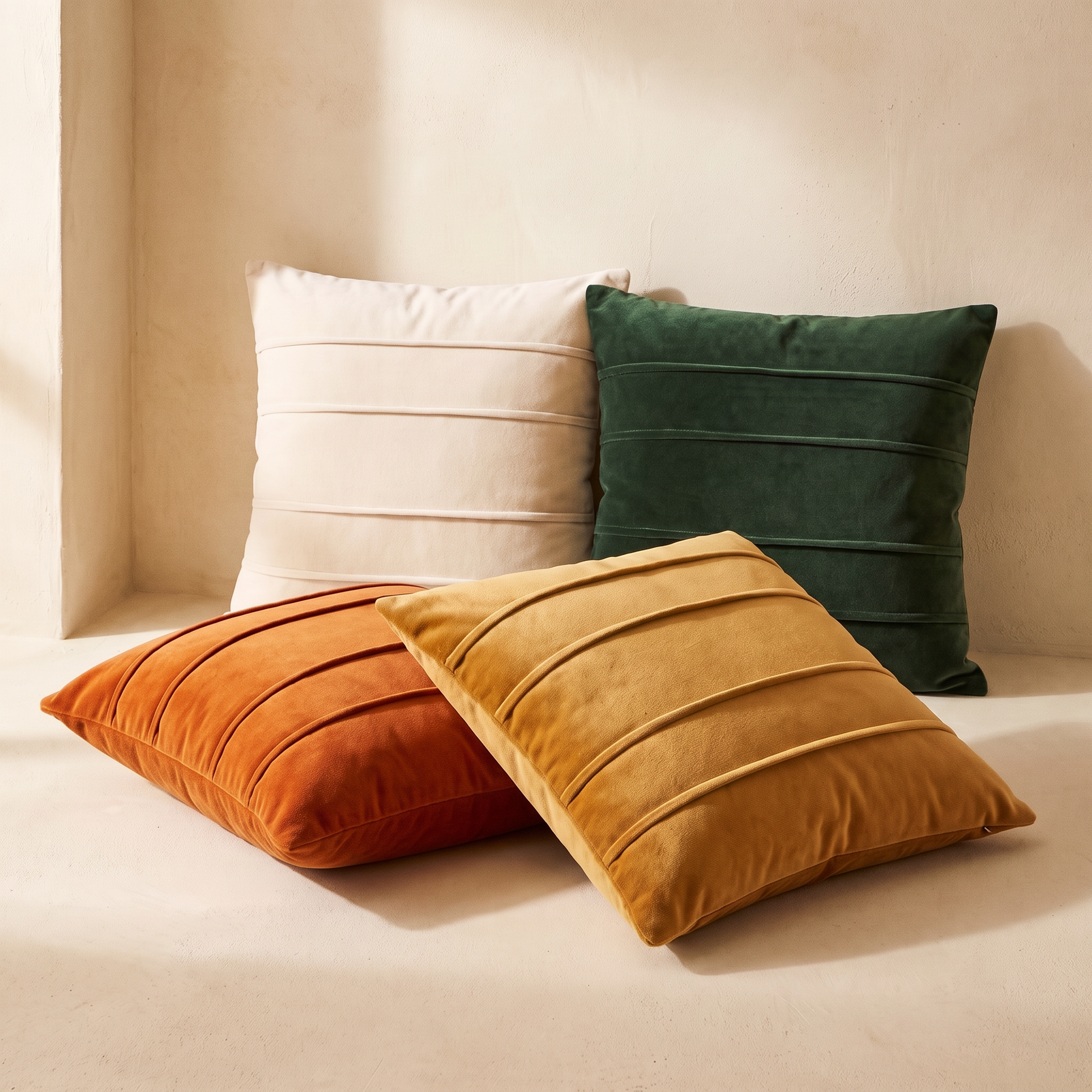 Gather™ Pleated Velvet Cushion Cover