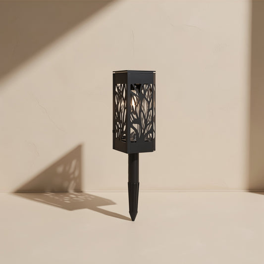 Solar lawn lamp with decorative outdoor lighting and IP44 protection rating